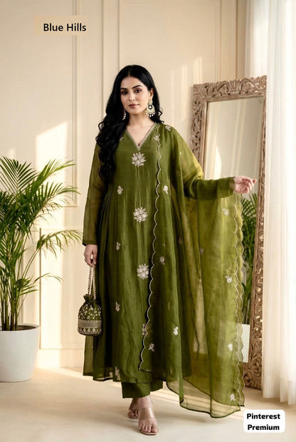 Pinterest Premium Blue Hills Silk Readymade Pant Style Suits Wholesaler Gujarat