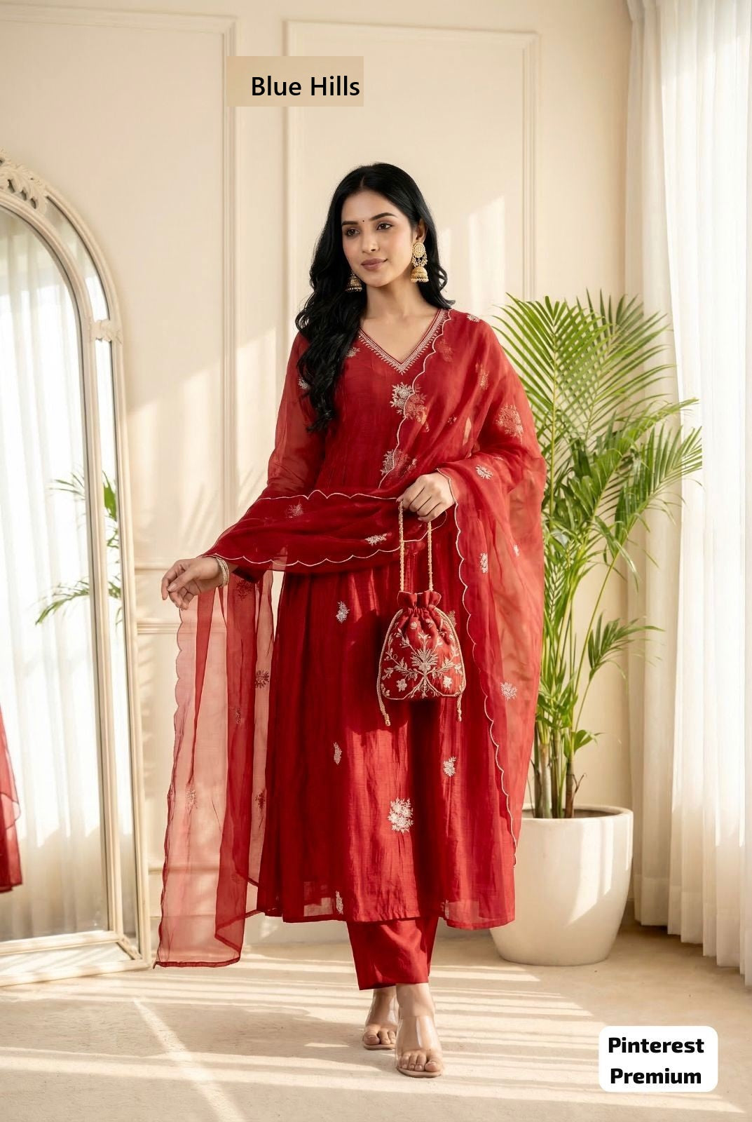 Pinterest Premium Blue Hills Silk Readymade Pant Style Suits Wholesaler Gujarat