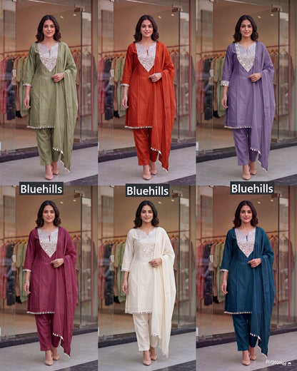 Pinterest Premium Vol 3 Bluehills Rangoli Readymade Pant Style Suits Supplier
