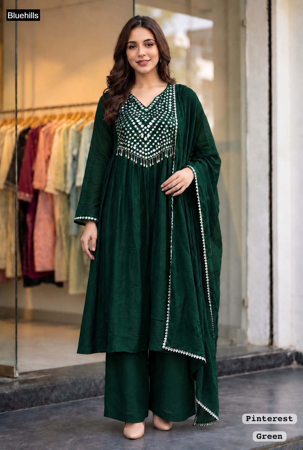 Pinterest Premium Vol 5 Bluehills Crush Readymade Plazzo Style Suits Wholesale Price
