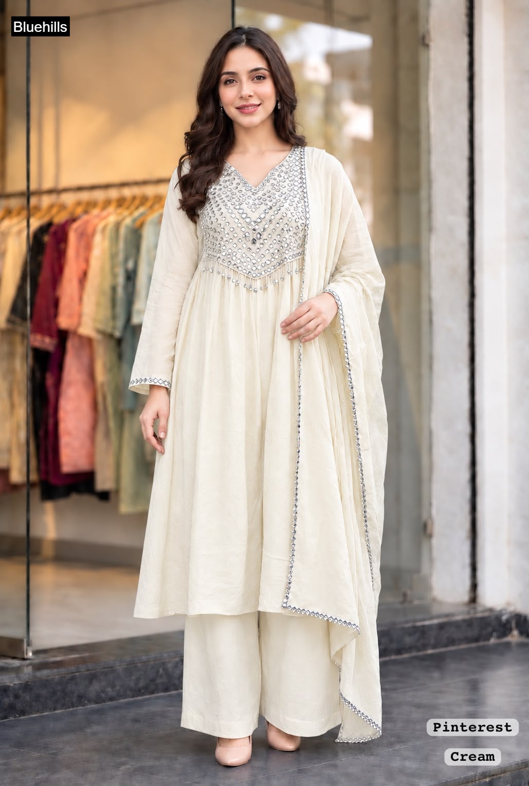 Pinterest Premium Vol 5 Bluehills Crush Readymade Plazzo Style Suits Wholesale Price