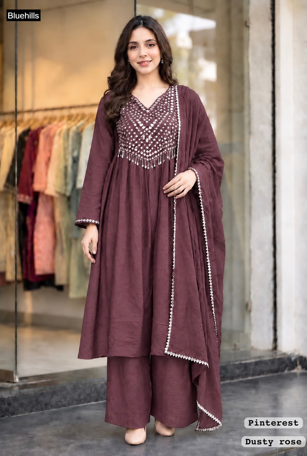 Pinterest Premium Vol 5 Bluehills Crush Readymade Plazzo Style Suits Wholesale Price