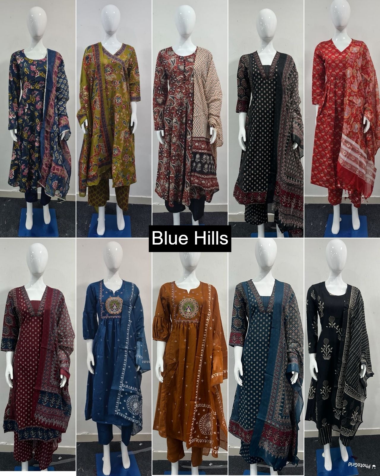 Pinterest Series Blue Hills Rayon Readymade Anarkali Suits Manufacturer Ahmedabad