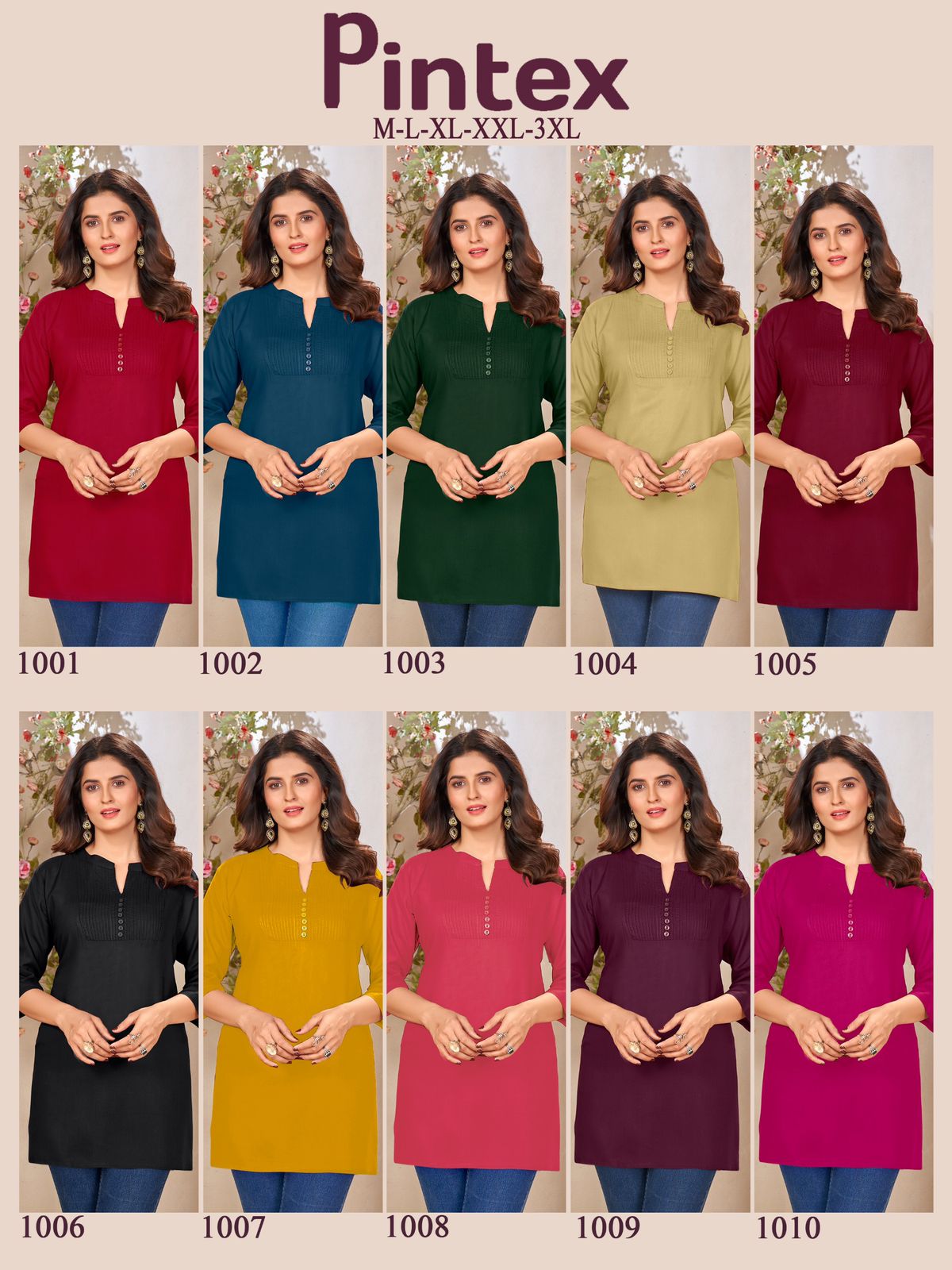 Pintex Sangeet Rayon Short Kurtis Supplier India