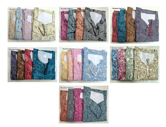 Piping 0207 Ruchee Fashion Pv Feeding Night Gown Exporter Ahmedabad