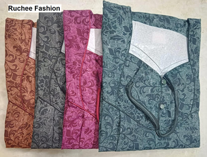 Piping 0207 Ruchee Fashion Pv Feeding Night Gown Exporter Ahmedabad