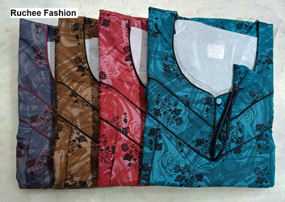 Piping 0207 Ruchee Fashion Pv Feeding Night Gown Exporter Ahmedabad