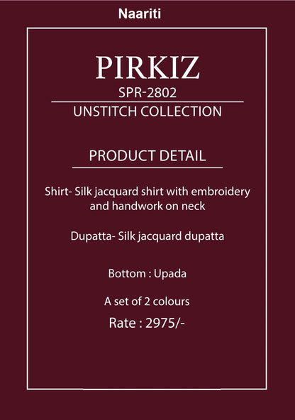 Pirkiz 2802 Naariti Silk Jacquard Pant Style Suits Supplier Gujarat