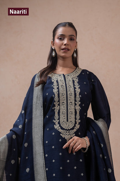 Pirkiz 2802 Naariti Silk Jacquard Pant Style Suits Supplier Gujarat