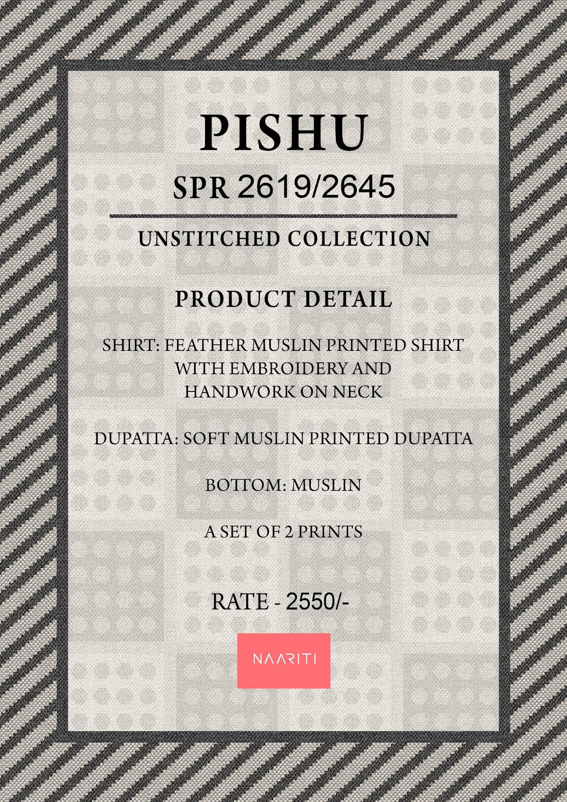 Pishu Naariti Muslin Pant Style Suits Wholesale Price