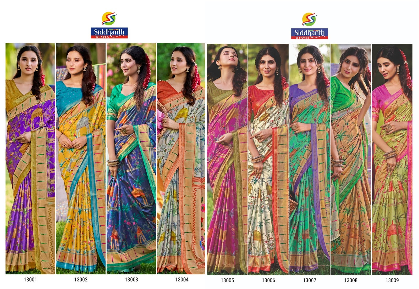 Pistachio Prints Siddhanth Soft Cotton Sarees Wholesaler India