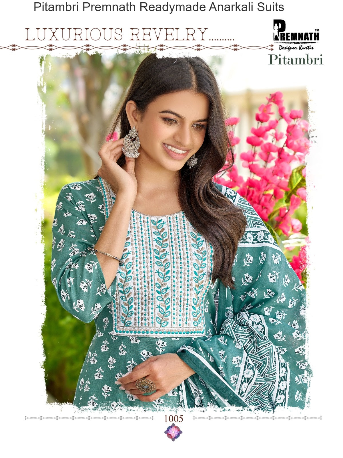 Pitambri Premnath Cotton Readymade Anarkali Suits Supplier Ahmedabad