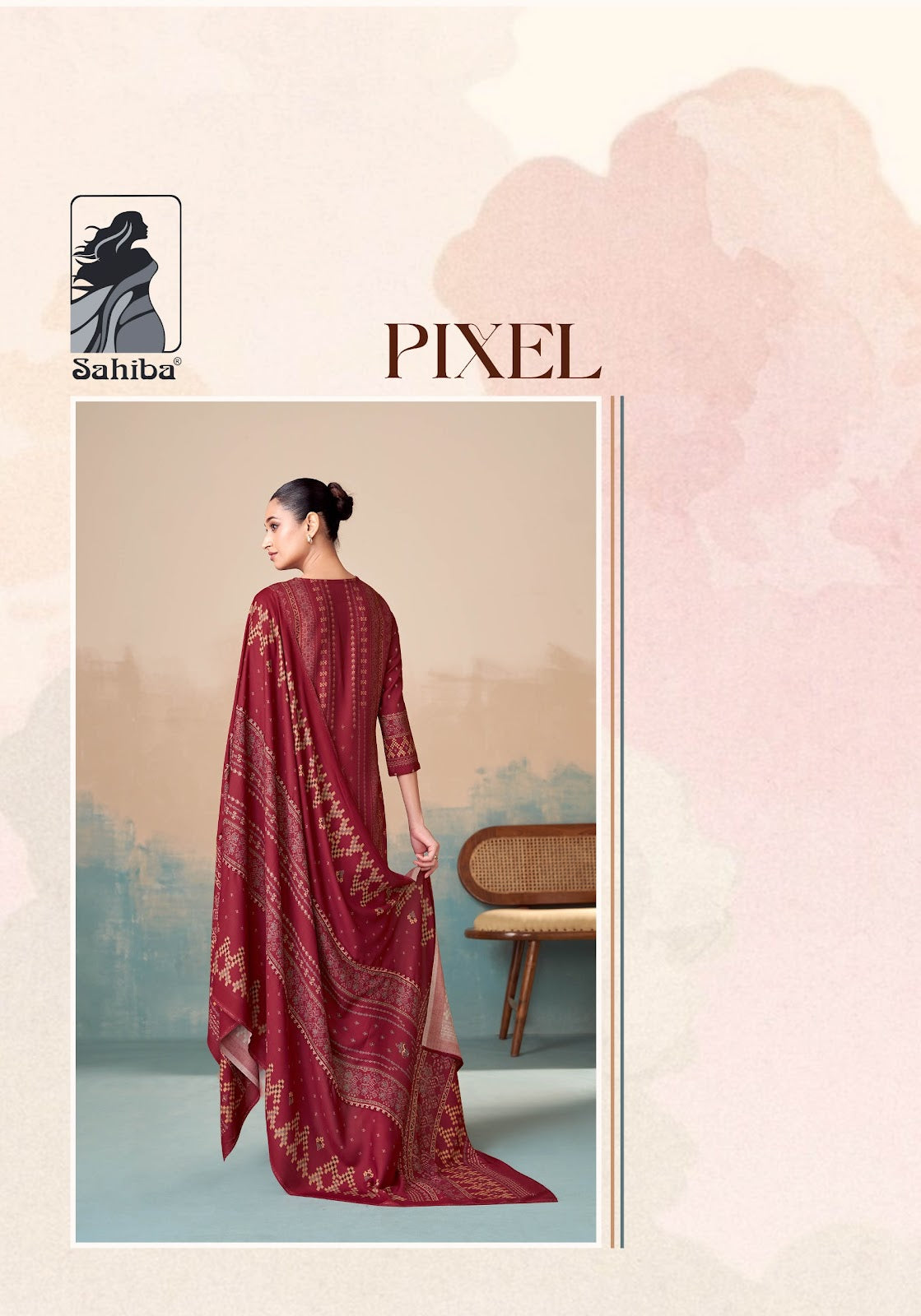 Pixel Sahiba Twill Pashmina Suits Supplier