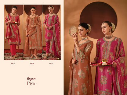 Piya Reyna Kanjivaram Silk Pant Style Suits Exporter Ahmedabad