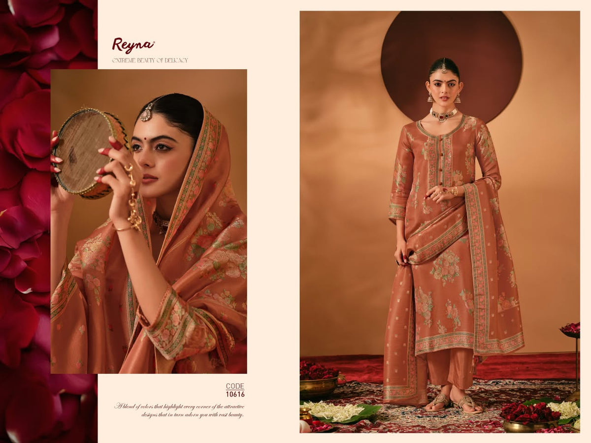 Piya Reyna Kanjivaram Silk Pant Style Suits Exporter Ahmedabad