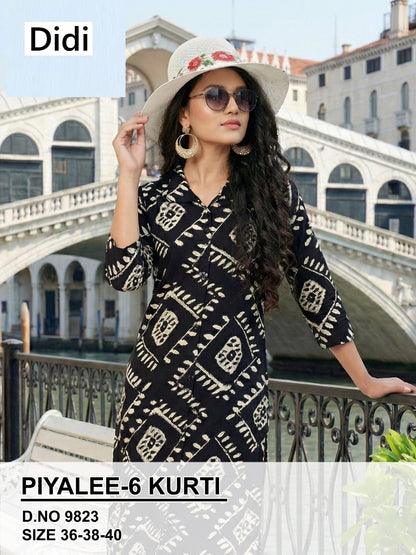 Piyalee 6 Dn 9823 Didi Rayon Girls Kurti Supplier