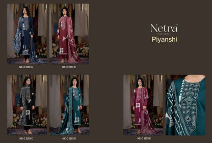 Piyanshi Netra Cotton Pant Style Suits Supplier