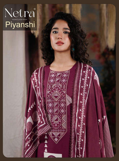 Piyanshi Netra Cotton Pant Style Suits Supplier