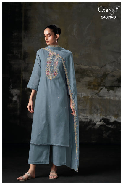 Piyasha 4670 Ganga Bemberg Pant Style Suits Manufacturer