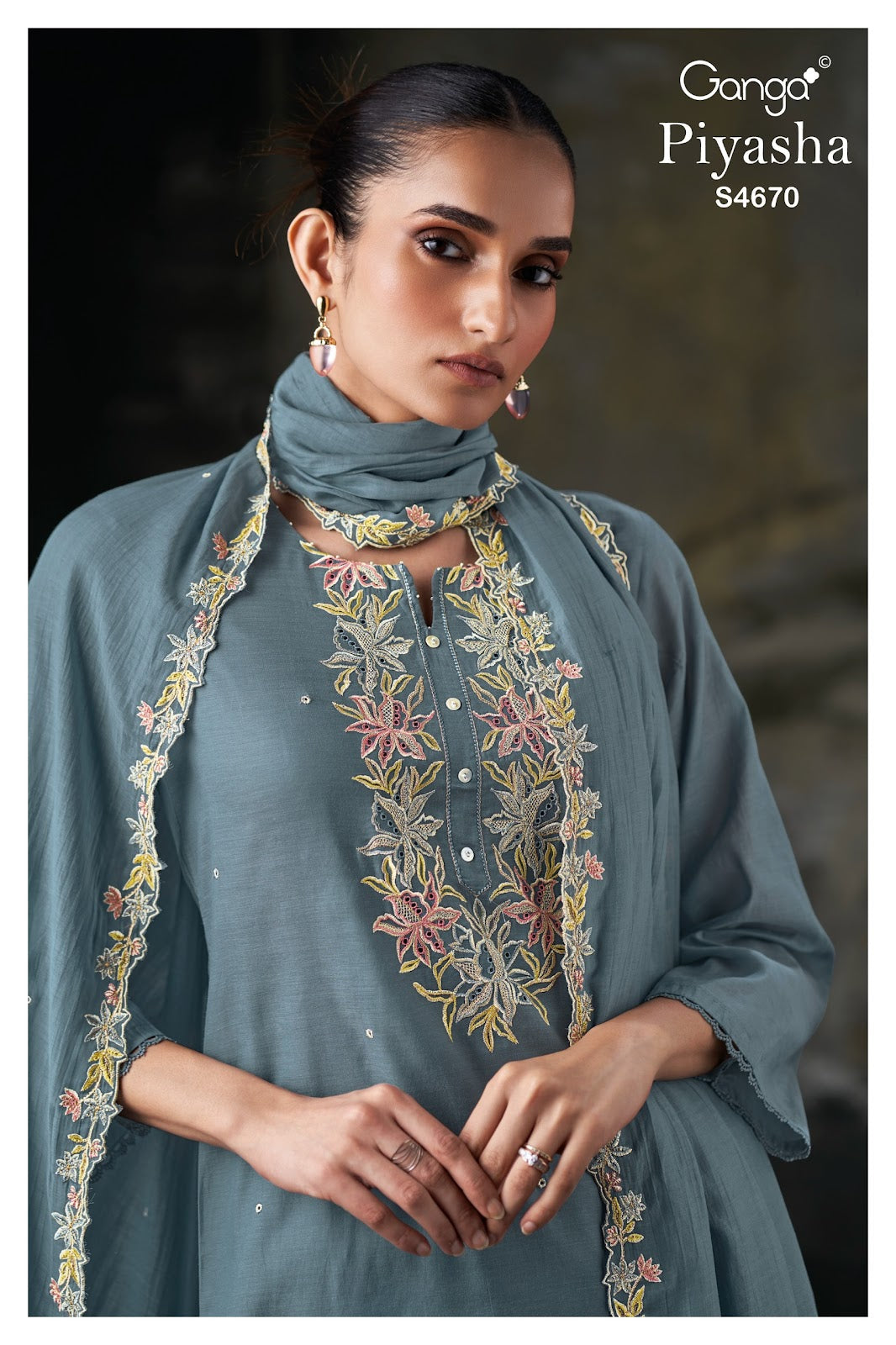 Piyasha 4670 Ganga Bemberg Pant Style Suits Manufacturer