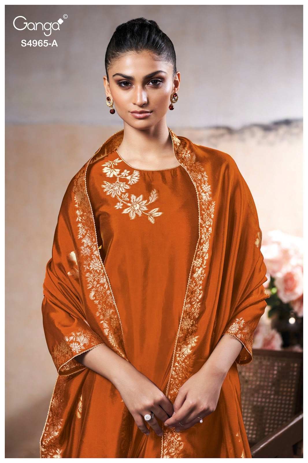Piyelika S4965 Ganga Woven Silk Plazzo Style Suits Supplier India