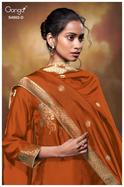 Piyelika S4965 Ganga Woven Silk Plazzo Style Suits Supplier India