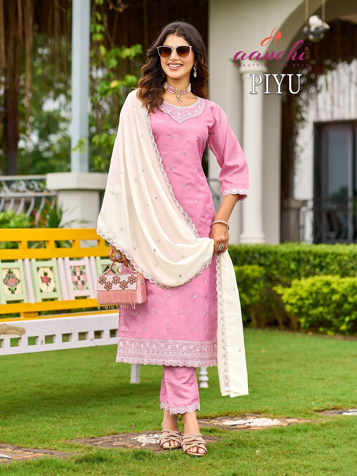 Piyu Aanchi Cosmos Readymade Pant Style Suits Wholesaler India