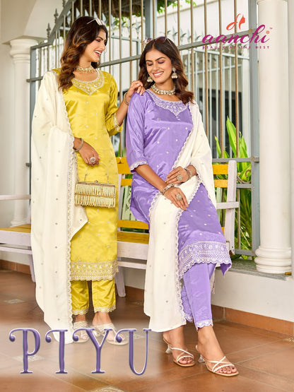 Piyu Aanchi Cosmos Readymade Pant Style Suits Wholesaler India