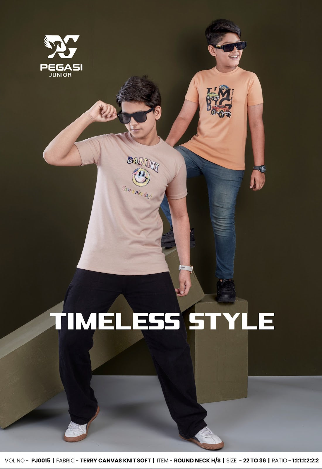 Pj0015 Pegasi Canvas Boys Tshirt Exporter Ahmedabad