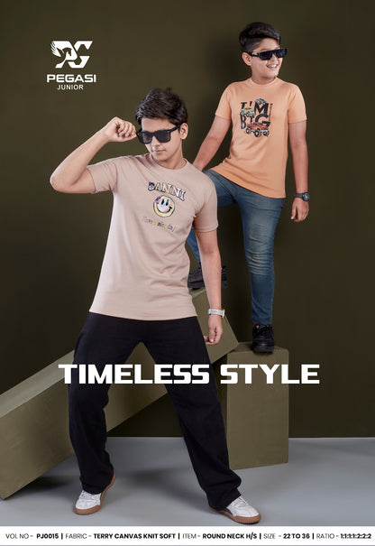 Pj0015 Pegasi Canvas Boys Tshirt Exporter Ahmedabad