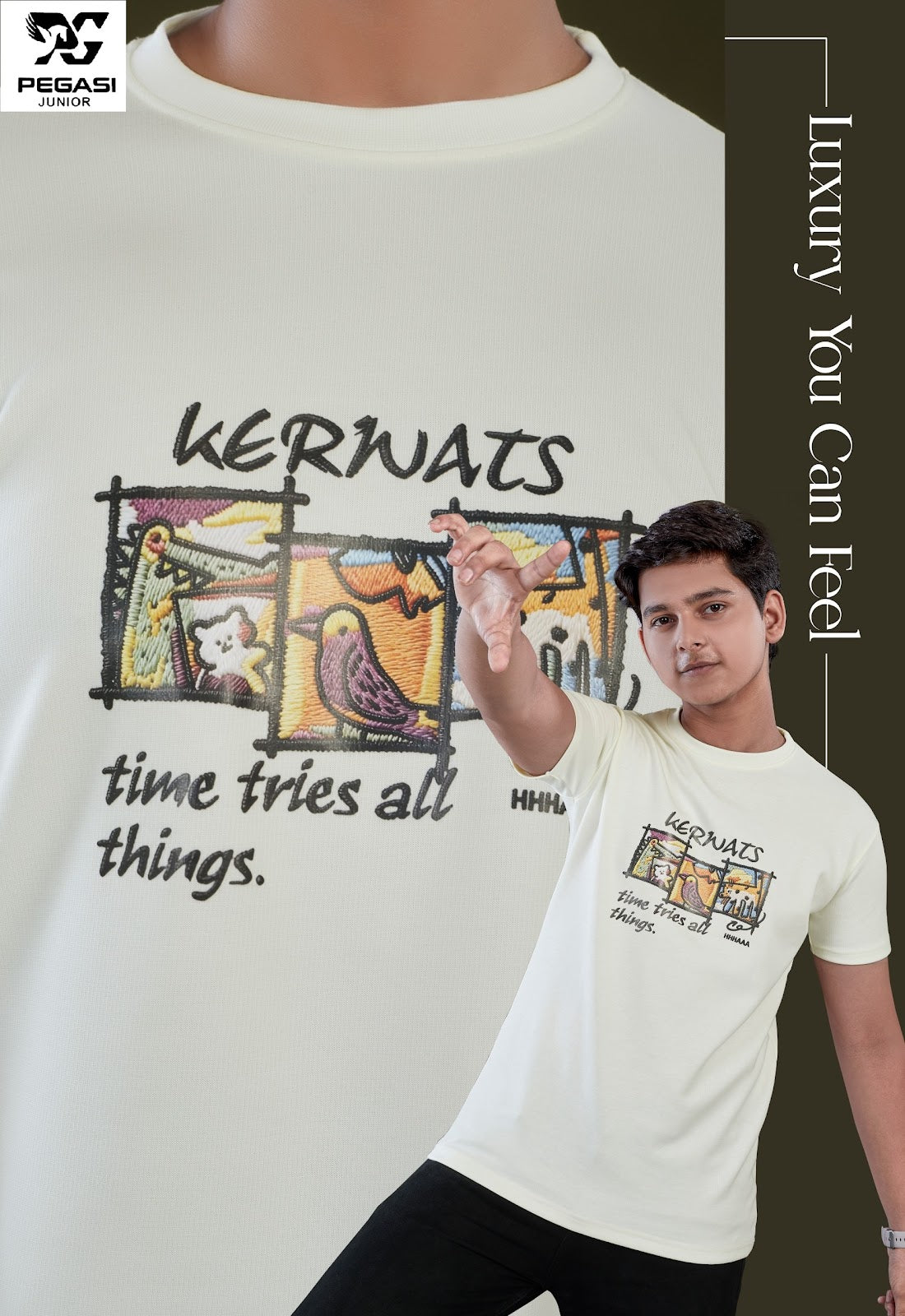 Pj0015 Pegasi Canvas Boys Tshirt Exporter Ahmedabad