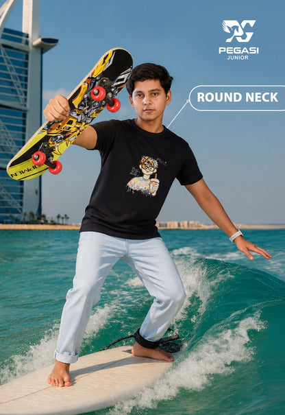Pj0015 Pegasi Canvas Boys Tshirt Exporter Ahmedabad