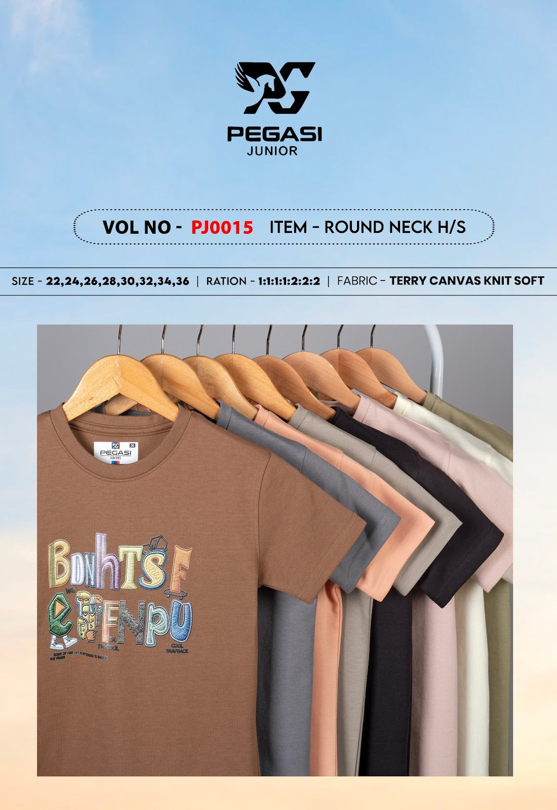 Pj0015 Pegasi Canvas Boys Tshirt Exporter Ahmedabad
