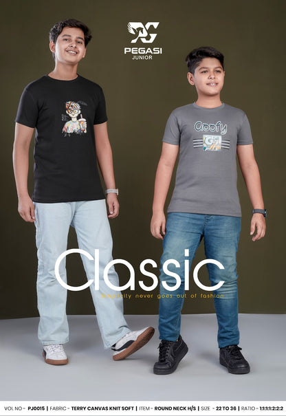 Pj0015 Pegasi Canvas Boys Tshirt Exporter Ahmedabad