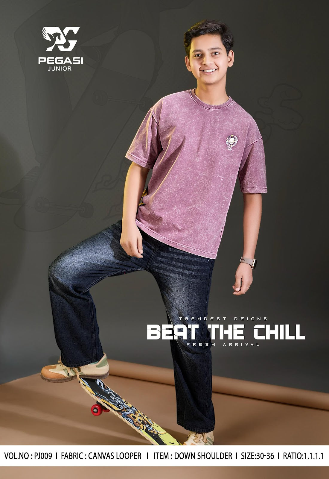 Pj009 Pegasi Canvas Looper Boys Tshirt Wholesaler Gujarat