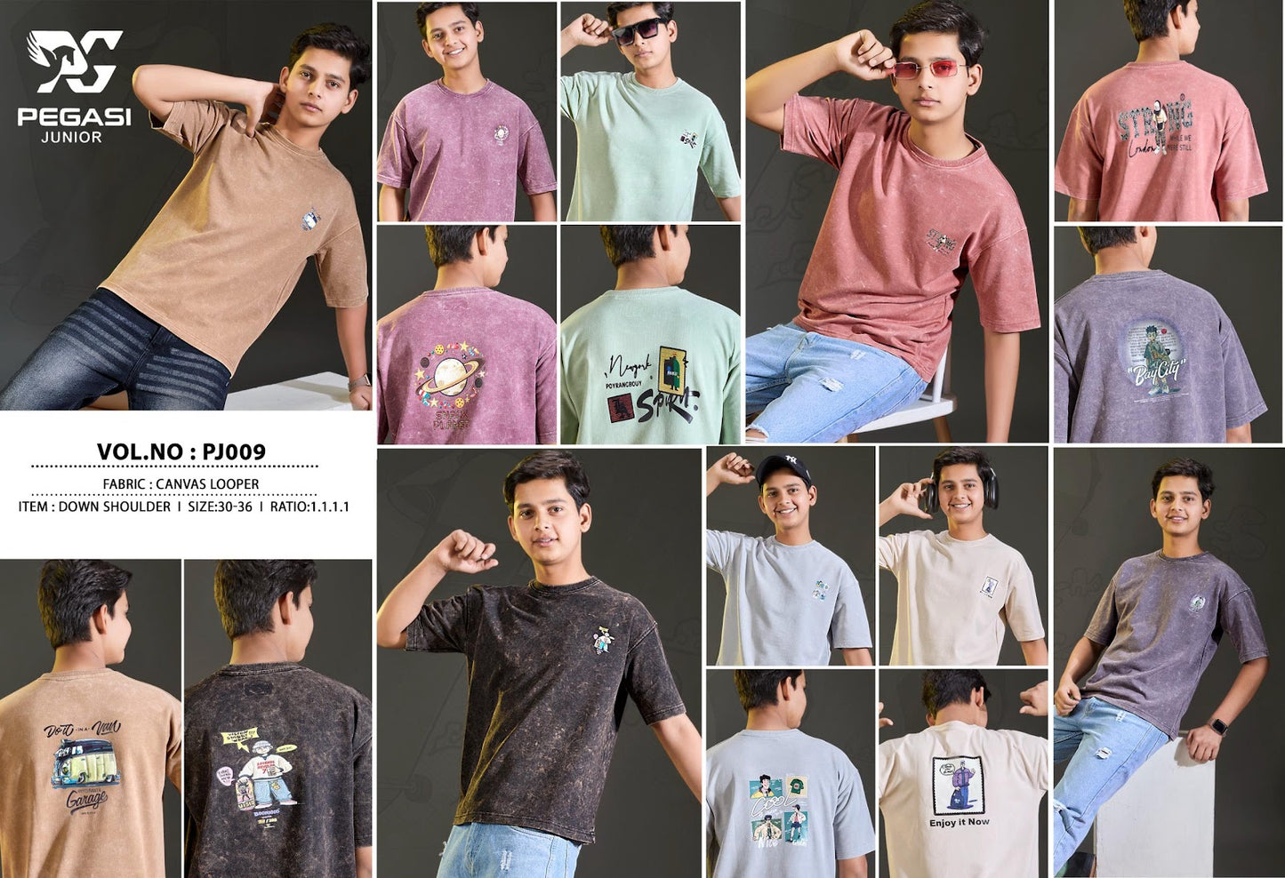 Pj009 Pegasi Canvas Looper Boys Tshirt Wholesaler Gujarat