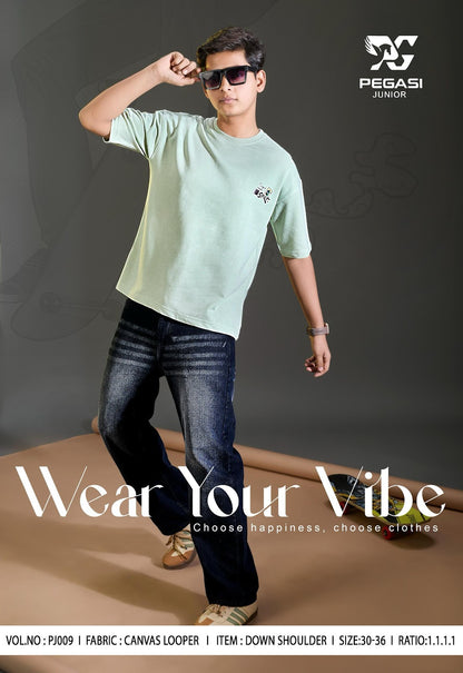 Pj009 Pegasi Canvas Looper Boys Tshirt Wholesaler Gujarat