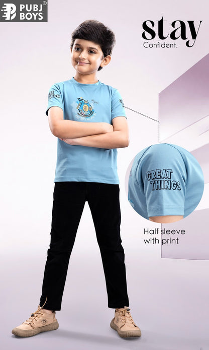 Pk 08 Pubj Lycra Boys Tshirt Wholesale Price