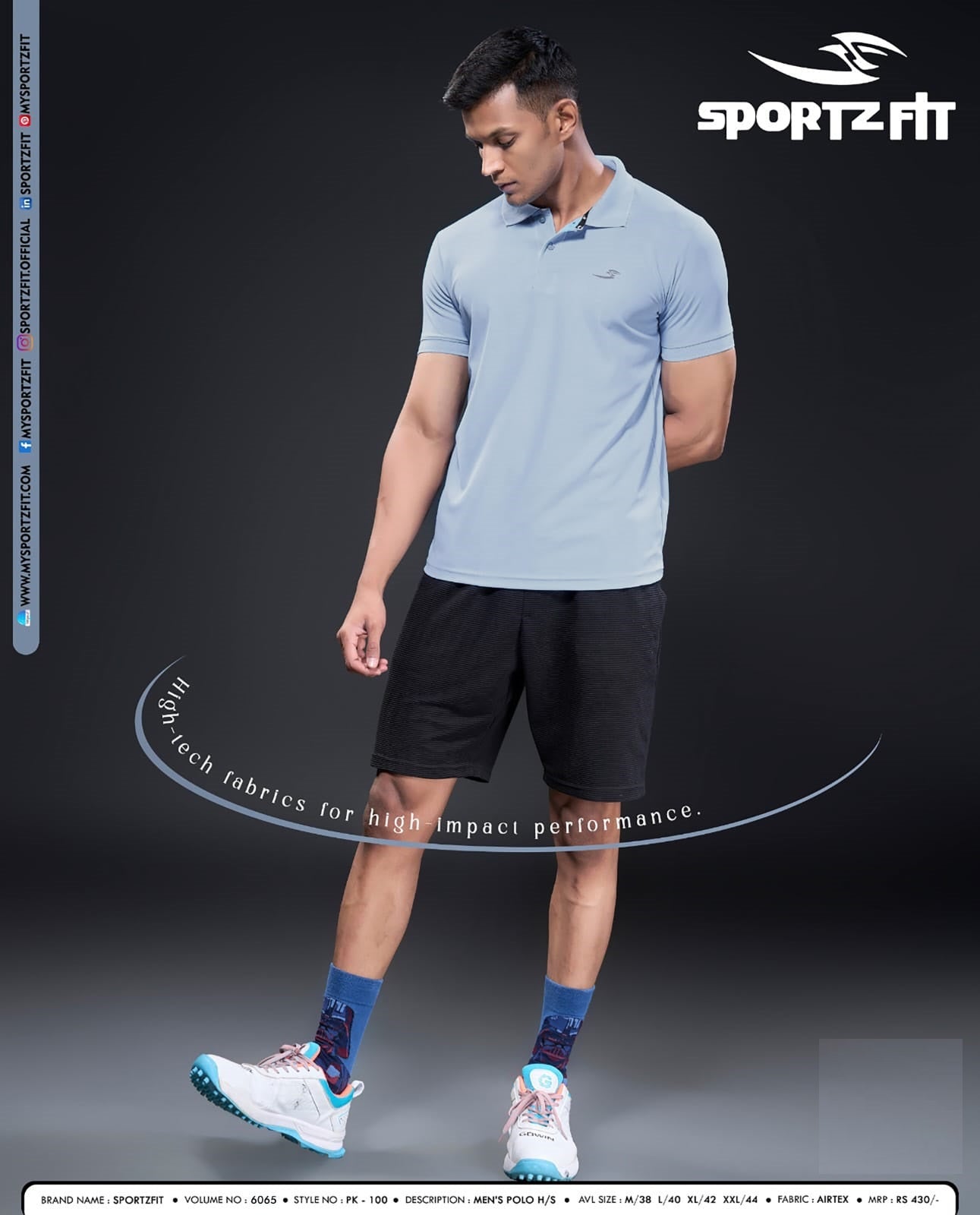 Pk 100 Vol 6065 Sportz Fit Airtex Mens Tshirts Exporter India