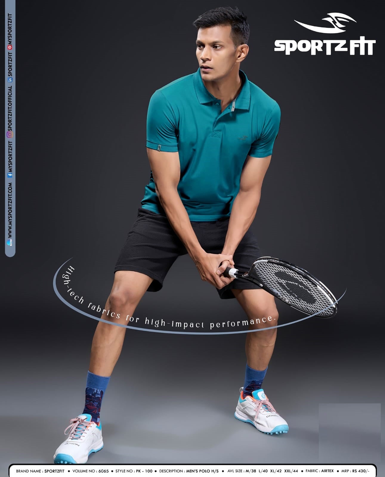 Pk 100 Vol 6065 Sportz Fit Airtex Mens Tshirts Exporter India