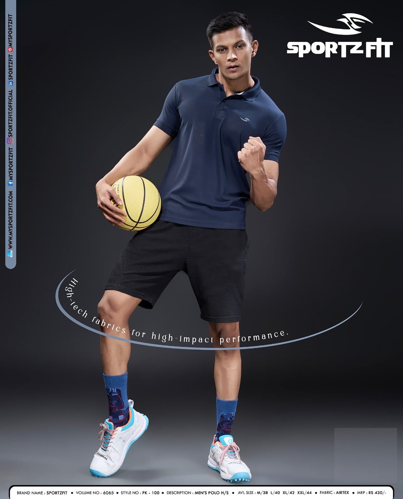 Pk 100 Vol 6065 Sportz Fit Airtex Mens Tshirts Exporter India