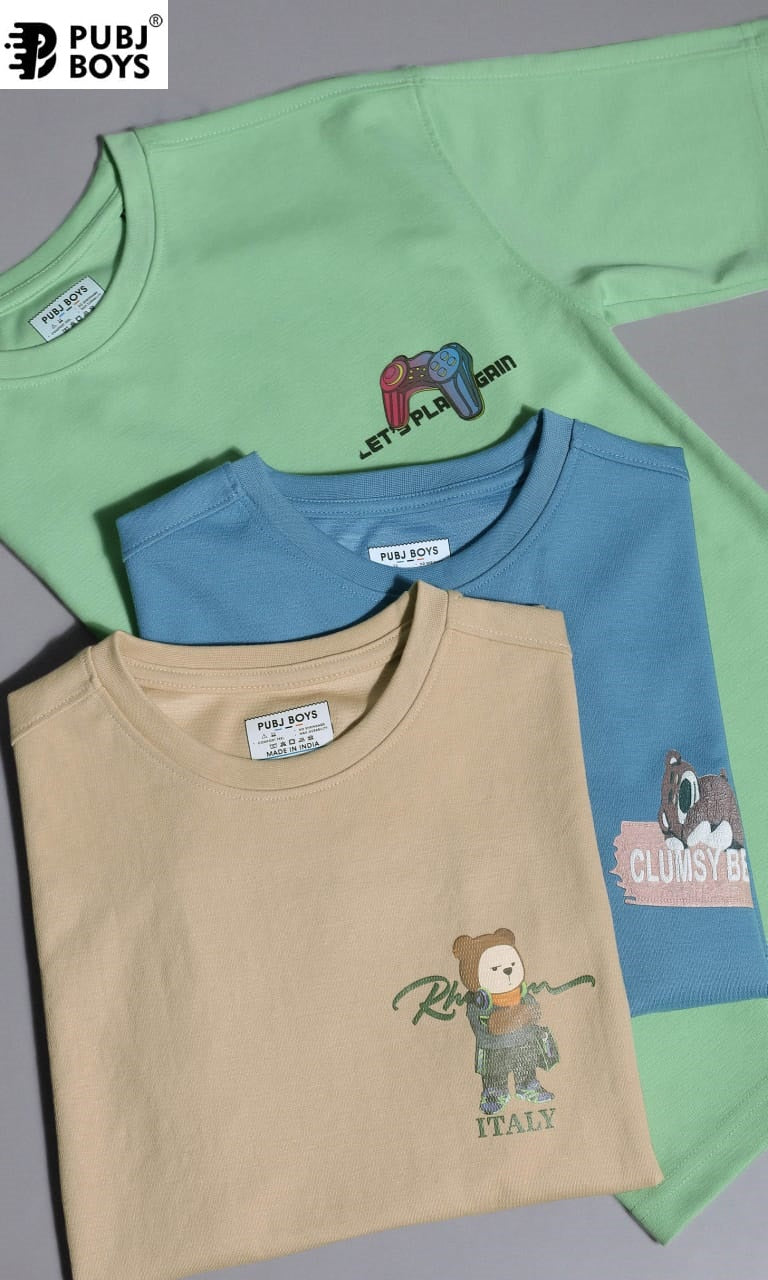 Pk 16 Down Shoulder Pubj Knit Boys Tshirt Wholesaler