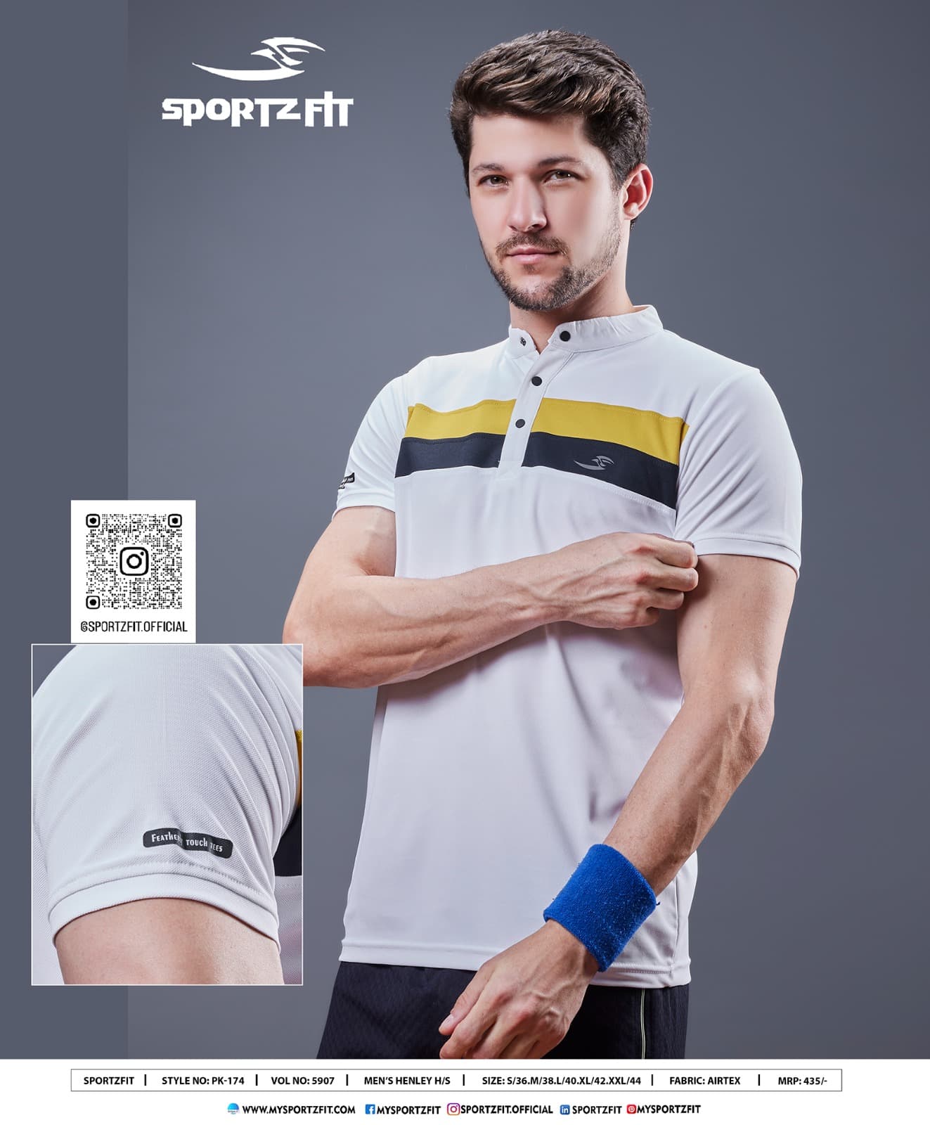 Pk 174 Vol 5907 Sportz Fit Airtex Mens Tshirts