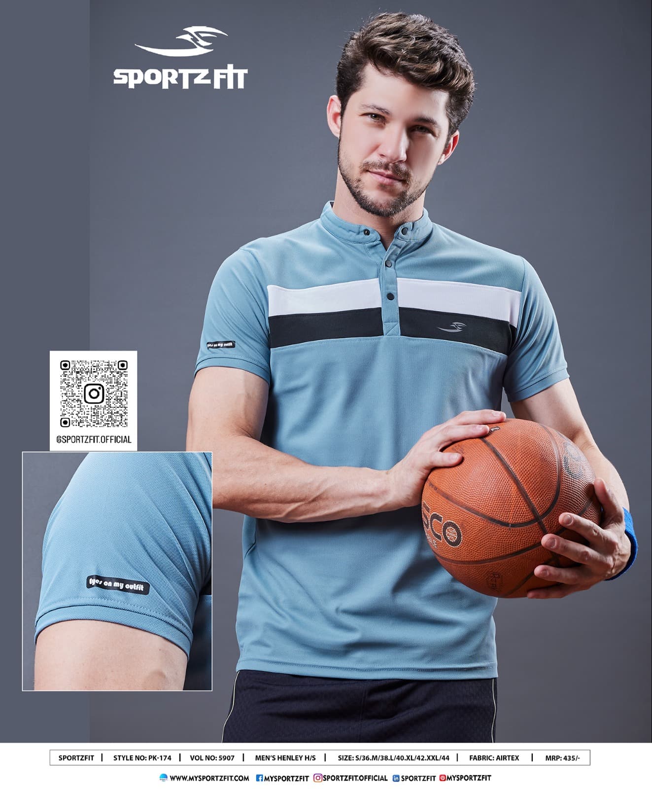 Pk 174 Vol 5907 Sportz Fit Airtex Mens Tshirts