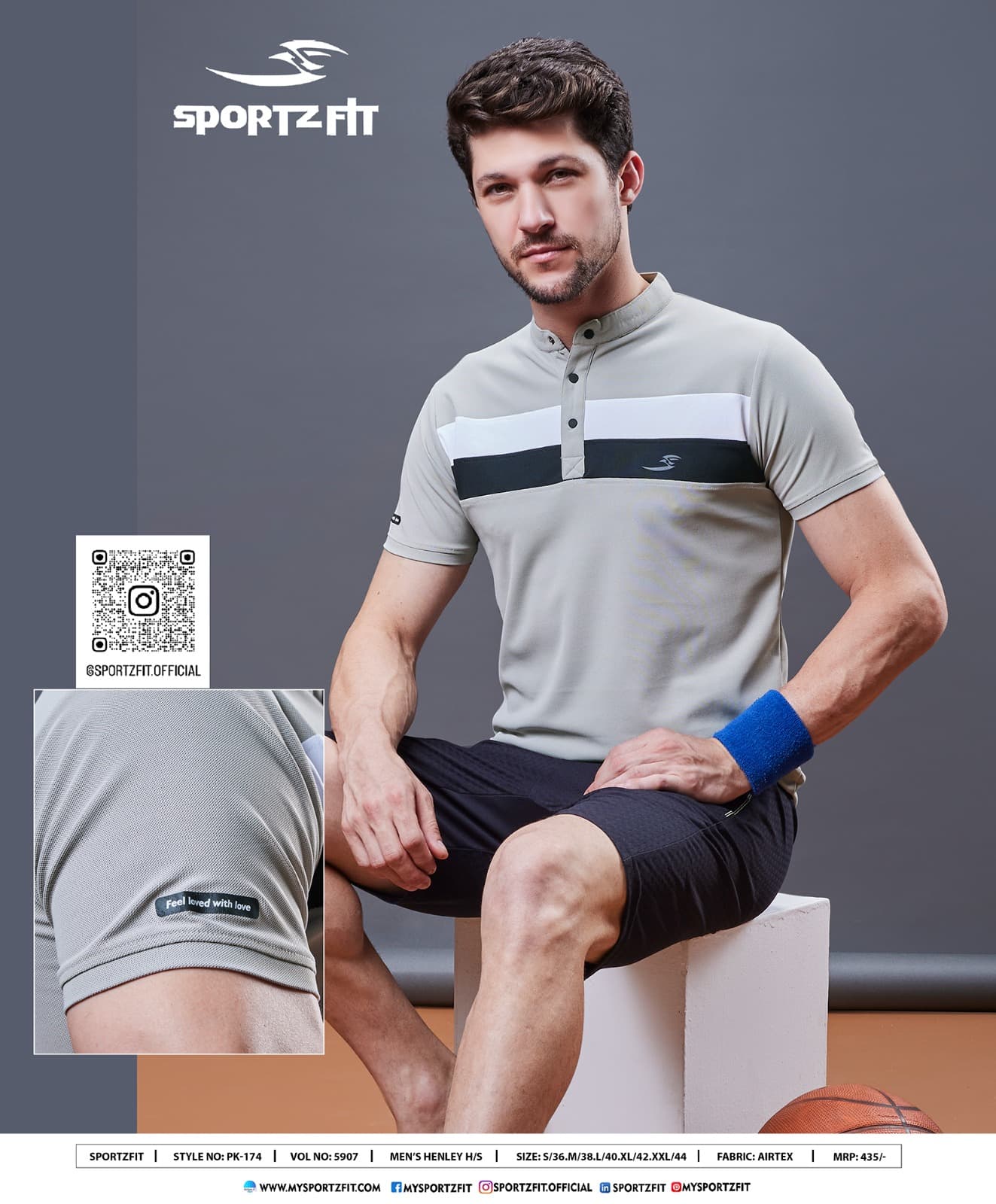 Pk 174 Vol 5907 Sportz Fit Airtex Mens Tshirts