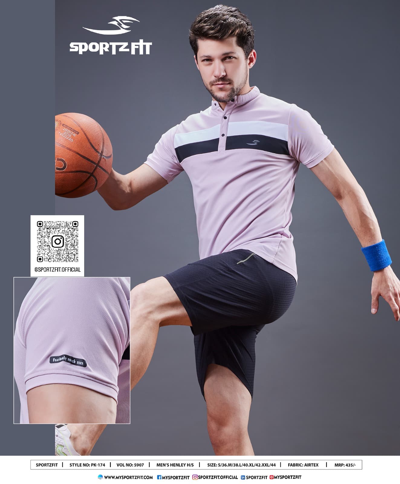 Pk 174 Vol 5907 Sportz Fit Airtex Mens Tshirts
