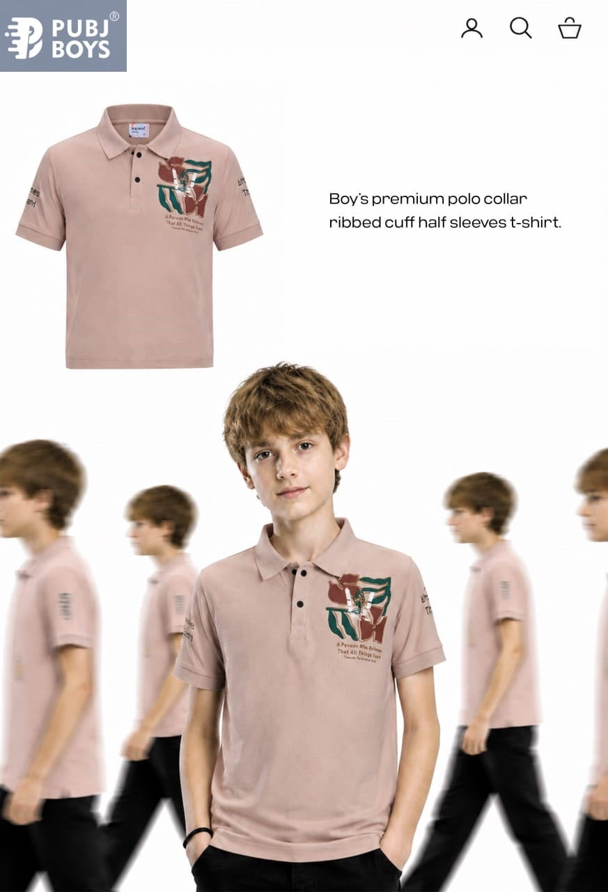 Pk 26 Collar Pubj Fake Cotton Boys Tshirt Exporter Ahmedabad