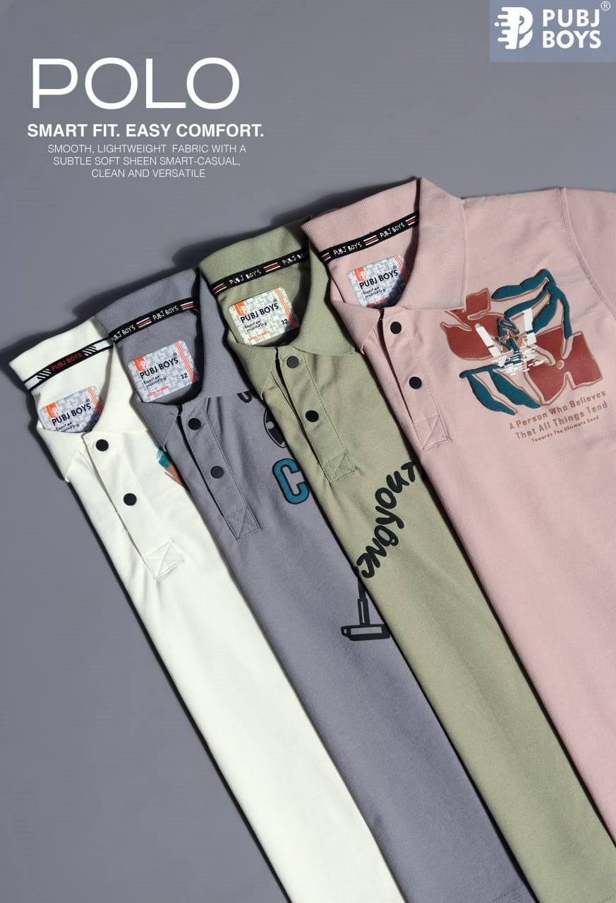 Pk 26 Collar Pubj Fake Cotton Boys Tshirt Exporter Ahmedabad