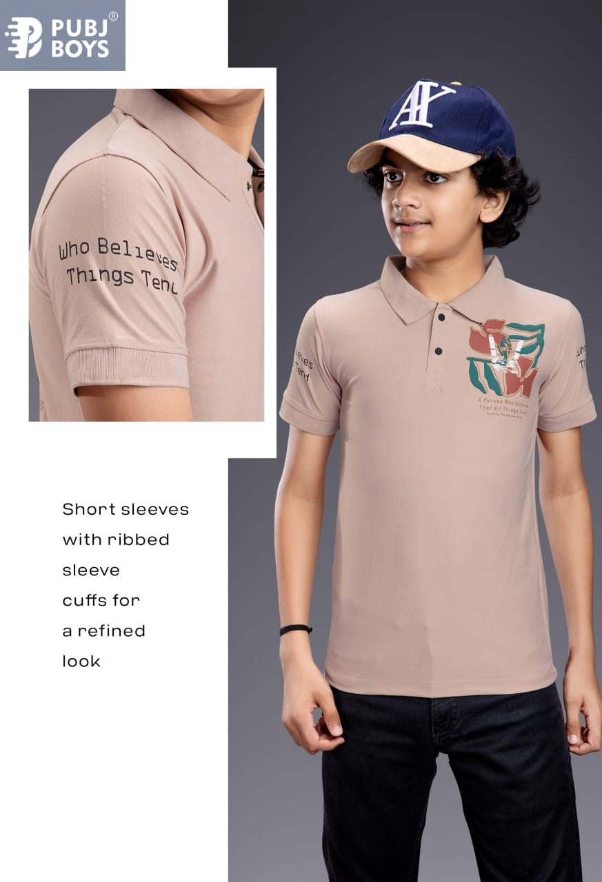 Pk 26 Collar Pubj Fake Cotton Boys Tshirt Exporter Ahmedabad