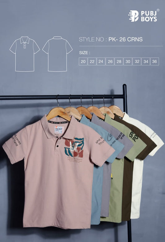 Pk 26 Collar Pubj Fake Cotton Boys Tshirt Exporter Ahmedabad